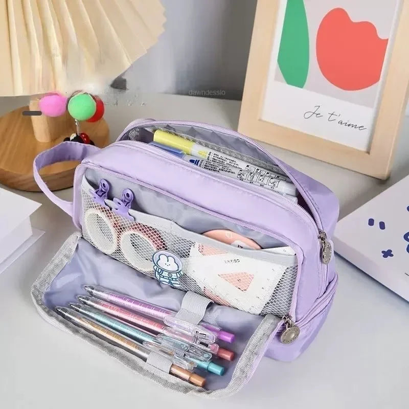 Three-layer Cute Pencil Bag