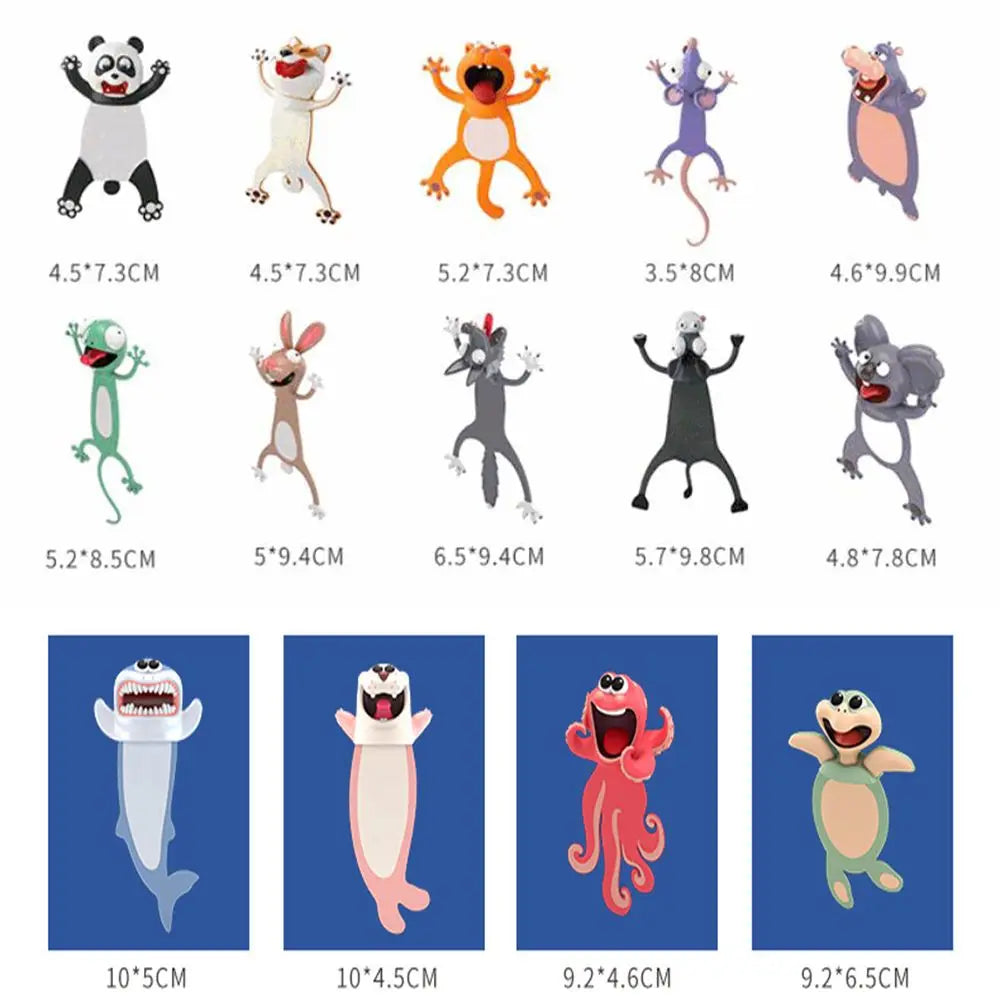 Cartoon Marker Animal Bookmarks