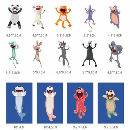 Cartoon Marker Animal Bookmarks