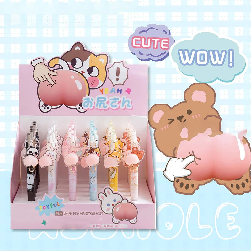 Kawaii Soft Butt Gel Pens