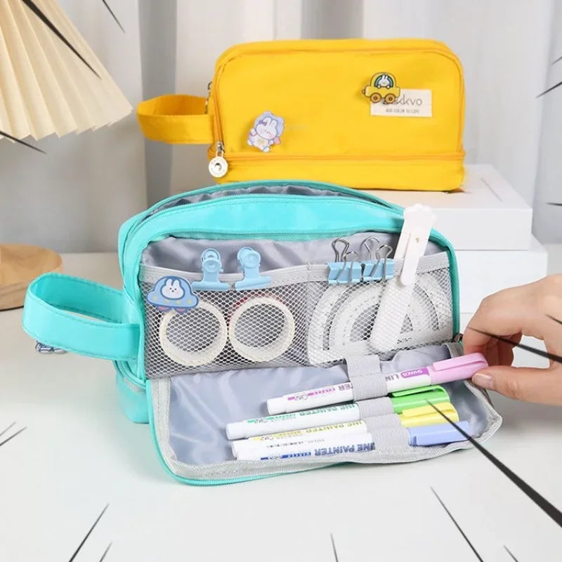 Three-layer Cute Pencil Bag